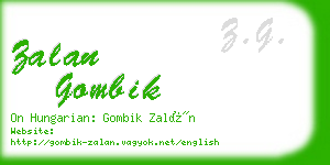 zalan gombik business card